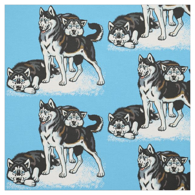 Tissu chien de traîneau sibérien (Échantillon)