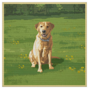 Tissu Chien de trieur du Labrador jaune