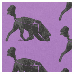 Tissu Chien d'eau portugais - Voie/Parfum pourpre 3 X 4