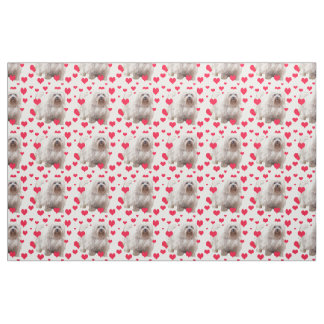 Tissu Chien Havanais aux coeurs