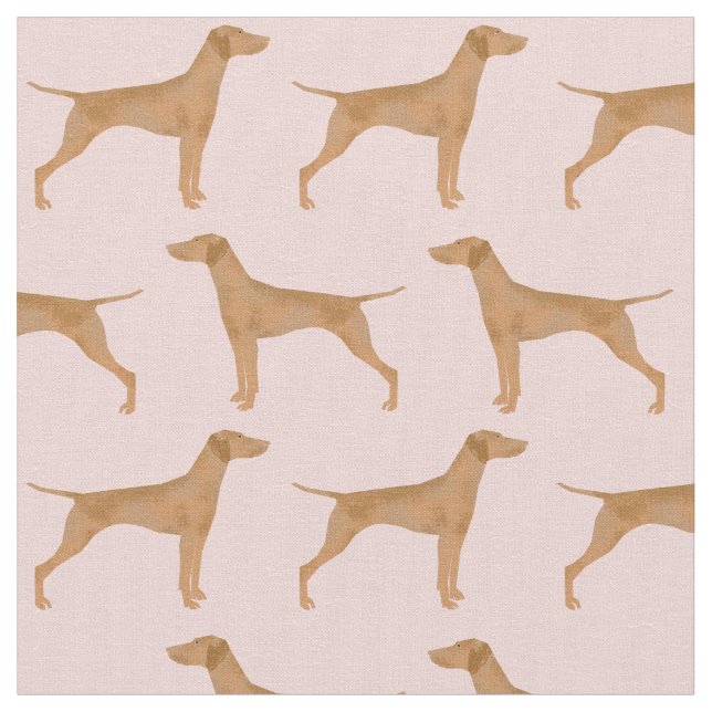 Tissu chien vizsla rose (Fermer)
