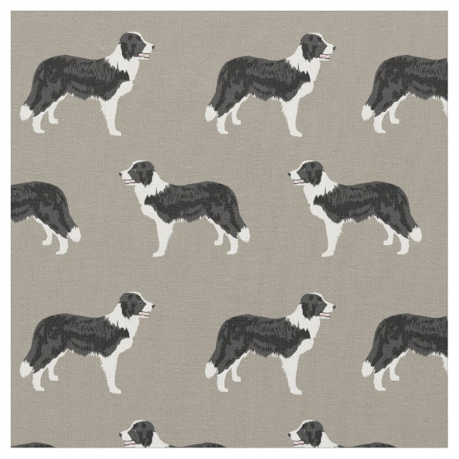 Tissu Chiens de Collie boréale tassés (Fermer)