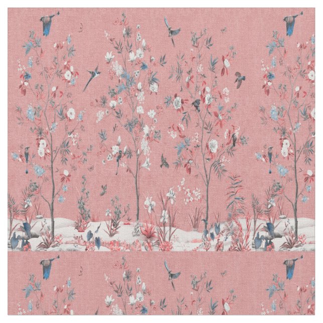Tissu Chinoiserie rose (Fermer)