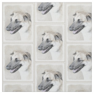 Tissu Chinook (Oreilles Laissées) Peinture - Art Chien o
