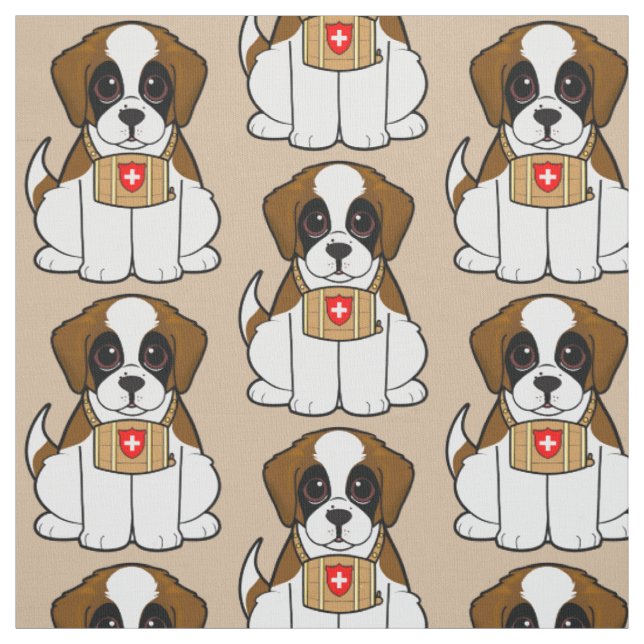 Tissu Chiot de St Bernard (Échantillon)