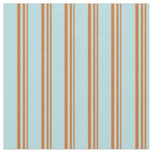 Tissu Chocolat et Poudre Bleu Lignes/Motif de bandes