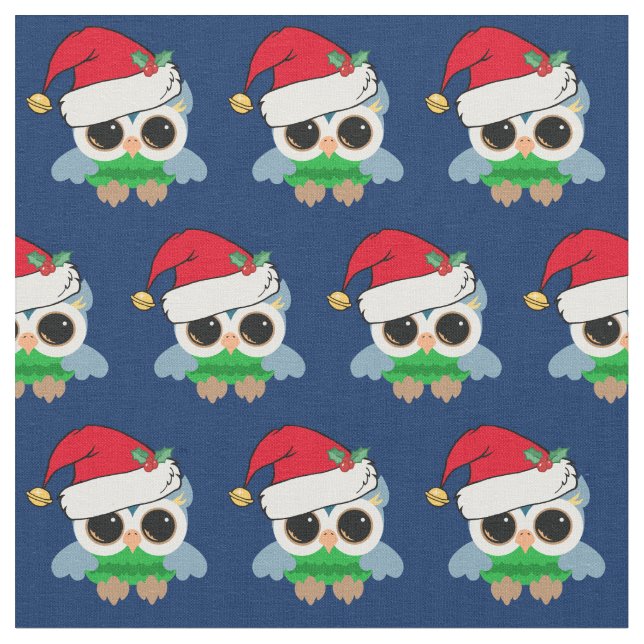 Tissu Chouette de Noël (Fermer)