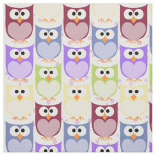 Tissu Chouettes mignonnes, Chouette Motif, Chouettes pou