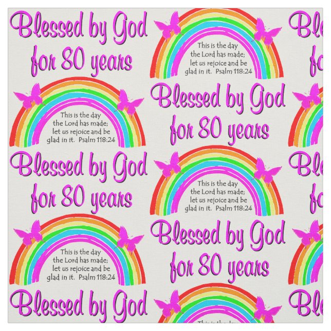 TISSU CHRÉTIEN 80E ANNIVERSAIRE (Échantillon)