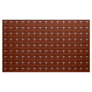 Tissu Chrome Comme Caduceus Symbole Médicale Décor en 