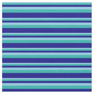 Tissu Ciel bleu, mer claire vert et bleu Motif de couleu