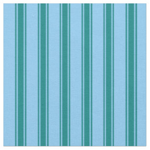 Tissu Ciel clair bleu et Motif Turquoise