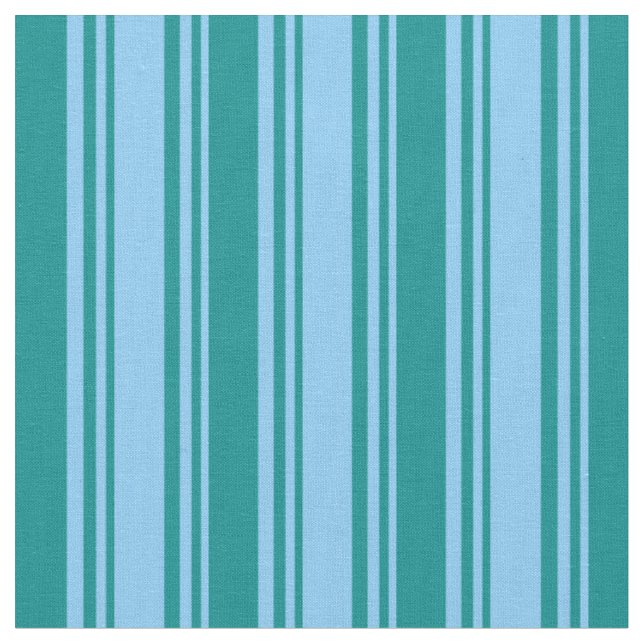 Tissu Ciel clair Bleu & Grandes Cyan foncé (Fermer)