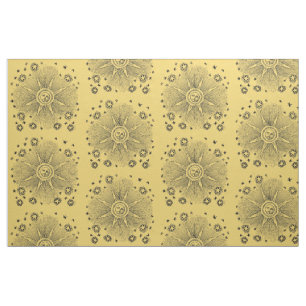 Tissu Ciel Nocturne Antique Étoiles Solaires Zodiaque Mé
