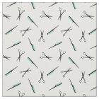 Ciseaux et peignes - blanc noir de turquoise