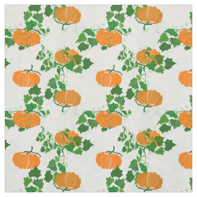 Tissu Citrouille à l'automne (Échantillon)