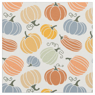 Tissu Citrouille coloré Motif gourd