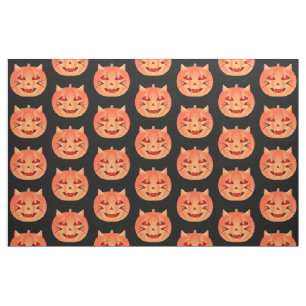 Tissu Citrouille de chats d'Halloween