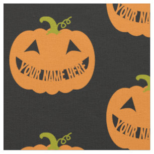 Tissu Citrouille Halloween personnalisé