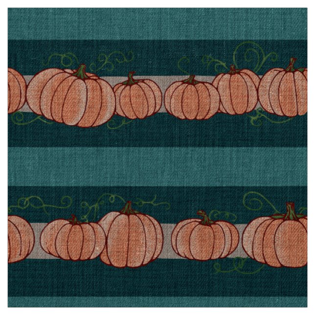 Tissu Citrouilles Alignees (Échantillon)