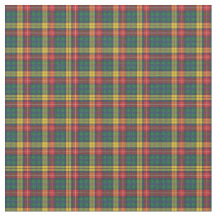 Tissu Clan écossais Buchanan Plaid rouge vert jaune
