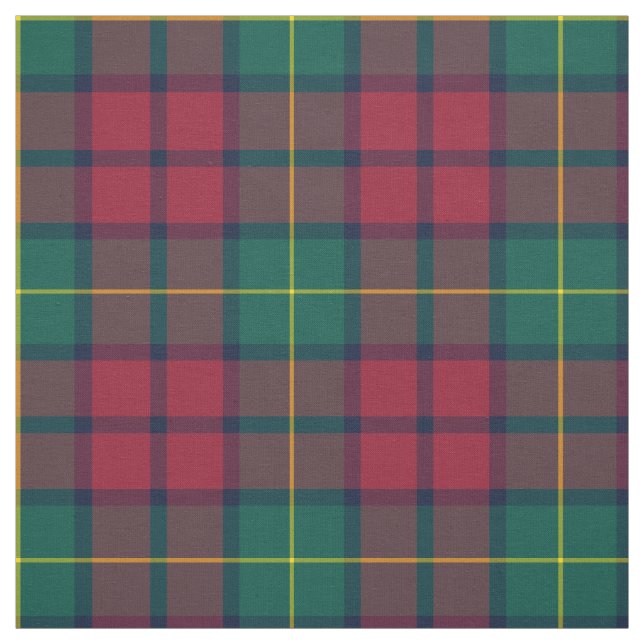 Tissu Clan McCarthy Tartan Vert et rouge Plaid (Échantillon)