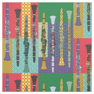 Tissu Clarinets à motifs