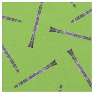 Tissu Clarinets Musique Musicien Salle Décor Vert