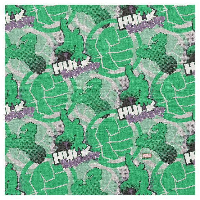 Tissu Classiques Avengers | Graphisme du contour de Hulk (Fermer)