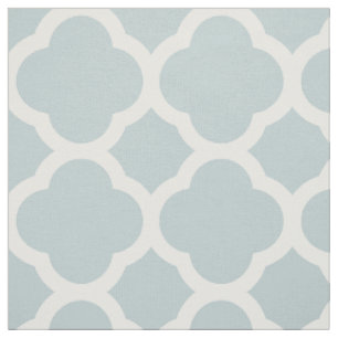 Tissu Cloud Blue Modern Quatrefoil Grande échelle