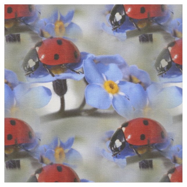 Tissu coccinelle (Fermer)