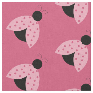 Tissu Coccinelles roses