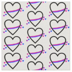 Tissu Coeur bisexuel de fierté