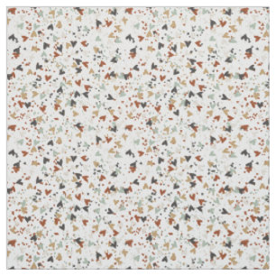Tissu Coeur Confetti Toss en Burnt Sienna Mint & Gold