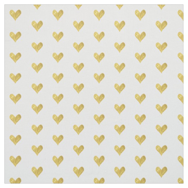 Tissu Coeur de feuille d'or (Échantillon)