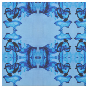 Tissu Coeur de teint bleu