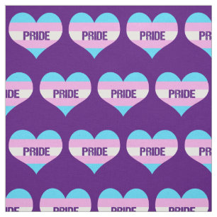 Tissu Coeurs d'amour de fierté de transsexuel