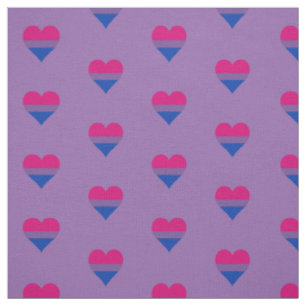 Tissu Coeurs de fierté de bisexualité