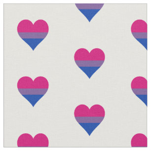 Tissu Coeurs de fierté de bisexualité