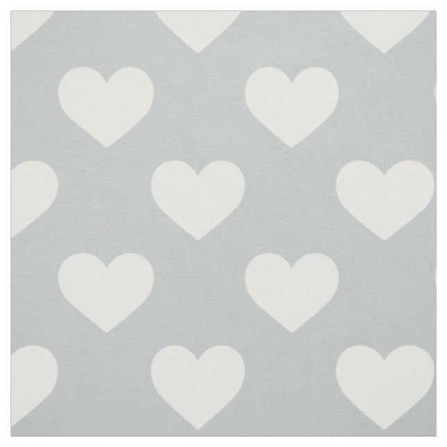 Tissu : Coeurs gris (Échantillon)