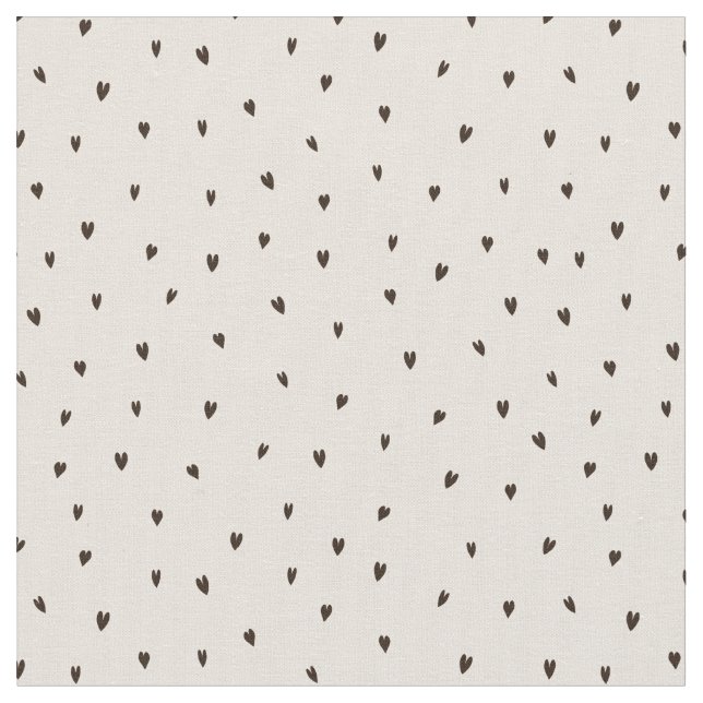 Tissu Coeurs noirs minuscules sur la lumière (Fermer)