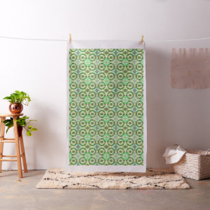 Tissu Collage abstrait vert citron et vert