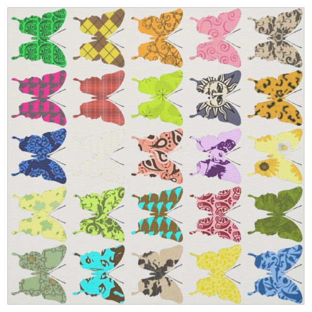 Tissu Collage de papillon (Échantillon)