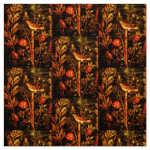 Tissu COLLECTION POMPEII NUIT AVEC ROSE Jaune