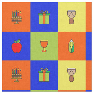 tissu colorblock kwanzaa