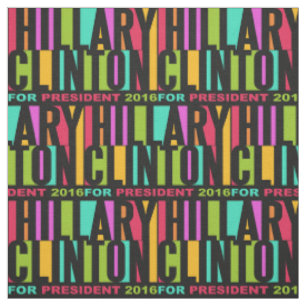 Tissu coloré Hillary Clinton 2016