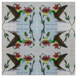 Tissu Columbine Hummingbird