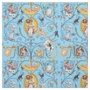 Tissu Comptines rétro de l'ère victorienne par Walter Cr