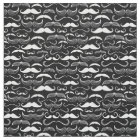 Conception blanche drôle de moustache sur le noir