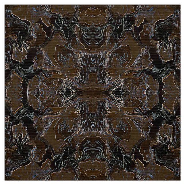 Tissu Conception de camouflage métallisé marron (Échantillon)